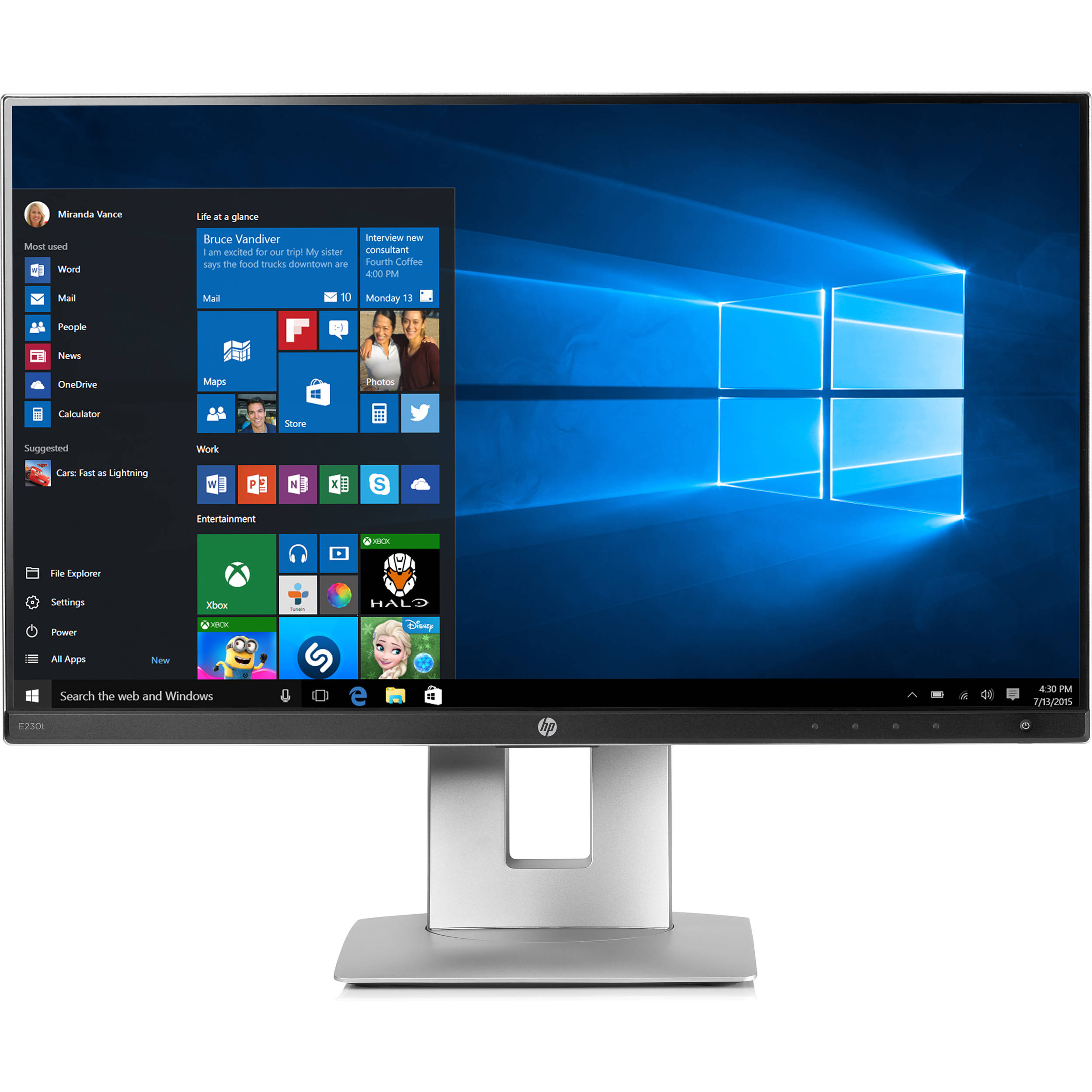 HP ELITEDISPLAY| IPS| Touch-Enabled Monitor| Pivot Rotation| LED backlighting